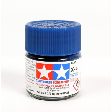 TINTA ACRÍLICA MINI X-4 AZUL 10ML TAMIYA TAM 81504